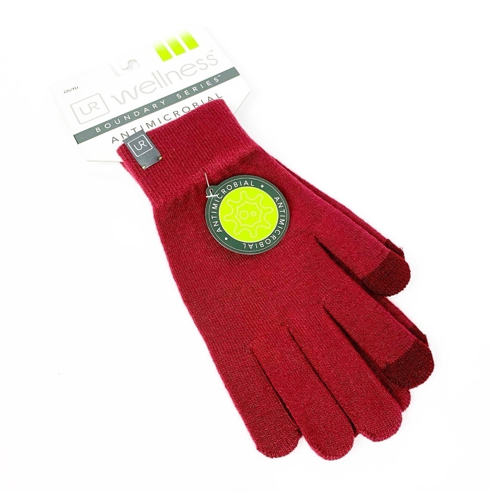 UR Wellness Antimicrobial Red Gloves • Cozy Winter Gloves • Holiday Gift • NWT - Picture 2 of 8